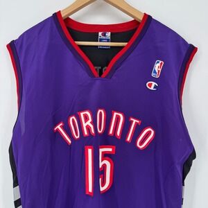 Vintage Champion Toronto Raptors Carter  NBA Basketball Jersey Mens Large